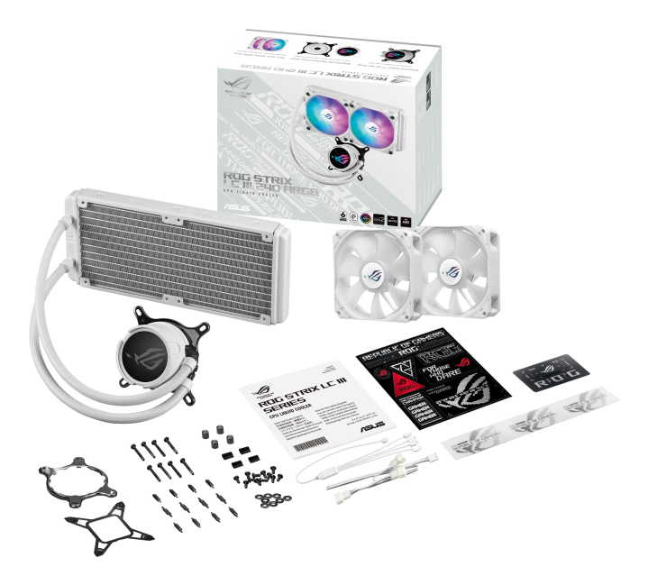 ASUS ROG Strix LC III 240 ARGB White Edition Processor Kit voor vloeistofkoeling 12 cm Wit - Afbeelding 9