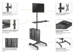 Equip 17“-32” Mobiel werkstation met één monitor - Afbeelding 15