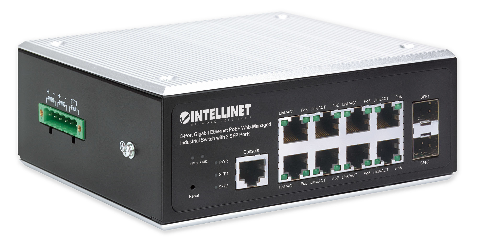 Intellinet 508278 netwerk-switch Managed L2+/L3 Gigabit Ethernet (10/100/1000) Power over Ethernet (PoE) Zwart - Afbeelding 3