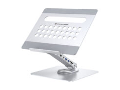 Conceptronic DONN27G Laptopstandaard met 7-in-1 dockingstation, 360° draaibare voet, opvouwbaar, in hoogte verstelbaar - Afbeelding 4