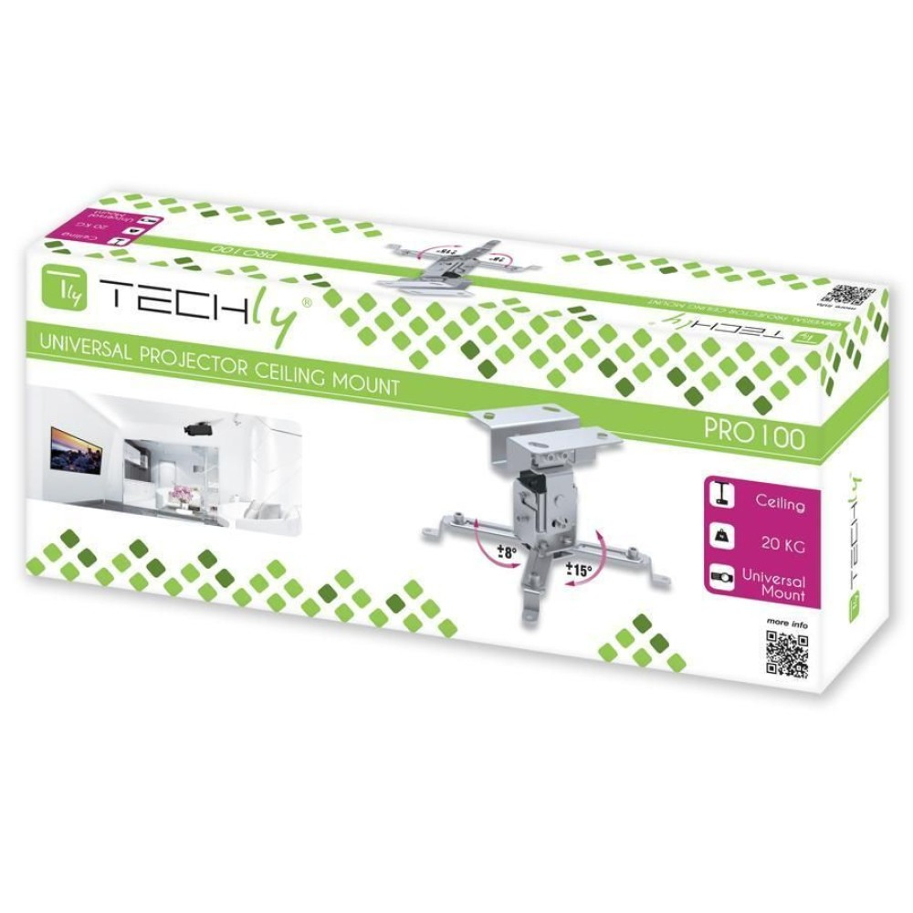 Techly ICA-PM 2S projector beugel Plafond Zilver - Afbeelding 3