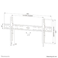Neomounts WL30S-850BL18 TV-beugel wand 43-86" - vlak - vergrendelbaar - snelle installatie - Afbeelding 21
