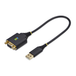 StarTech.com 30cm USB naar Null Modem Adapter/Converter Kabel, COM Retention, FTDI, USB-A naar DB9 RS232, Verwisselbare DB9 Schroeven/Moeren, ESD Bescherming, Windows/macOS/Linux
