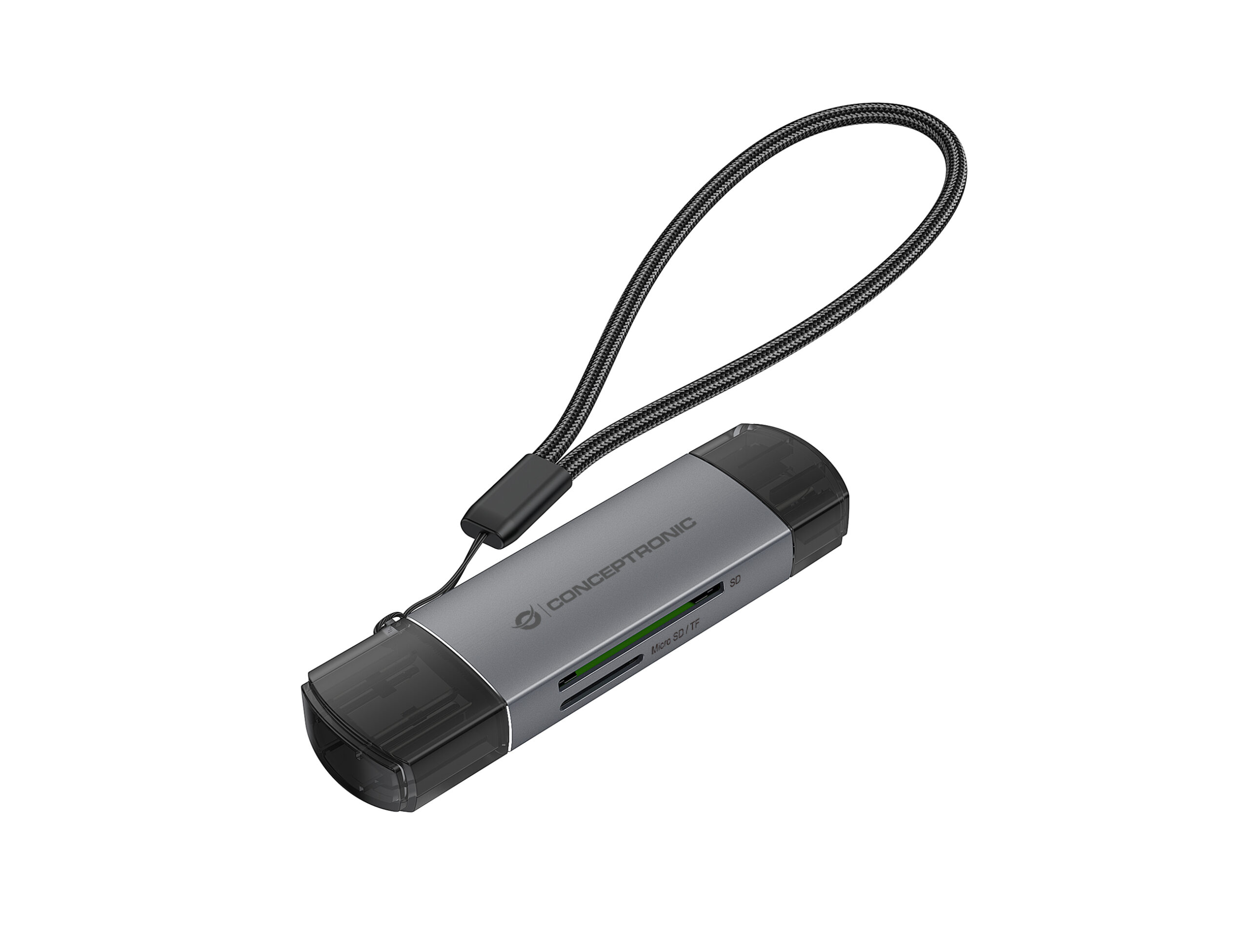 Conceptronic BIAN05G geheugenkaartlezer USB 3.2 Gen 1 (3.1 Gen 1) Type-A/Type-C Grijs - Afbeelding 6
