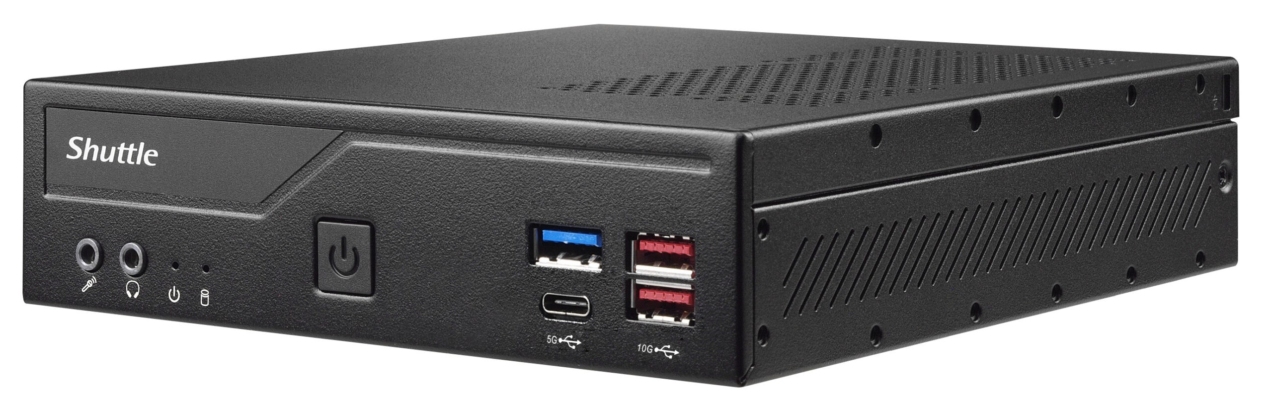 Shuttle Slim PC DH670V2 , S1700, 2x HDMI, 2x DP , 2x 2.5G LAN, 2x COM, 8x USB, 1x 2.5", 2x M.2, 24/7 permanent gebruik, incl. VESA - Afbeelding 3