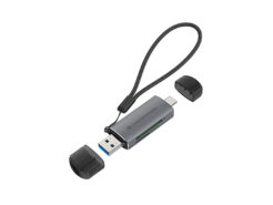 Conceptronic BIAN05G geheugenkaartlezer USB 3.2 Gen 1 (3.1 Gen 1) Type-A/Type-C Grijs