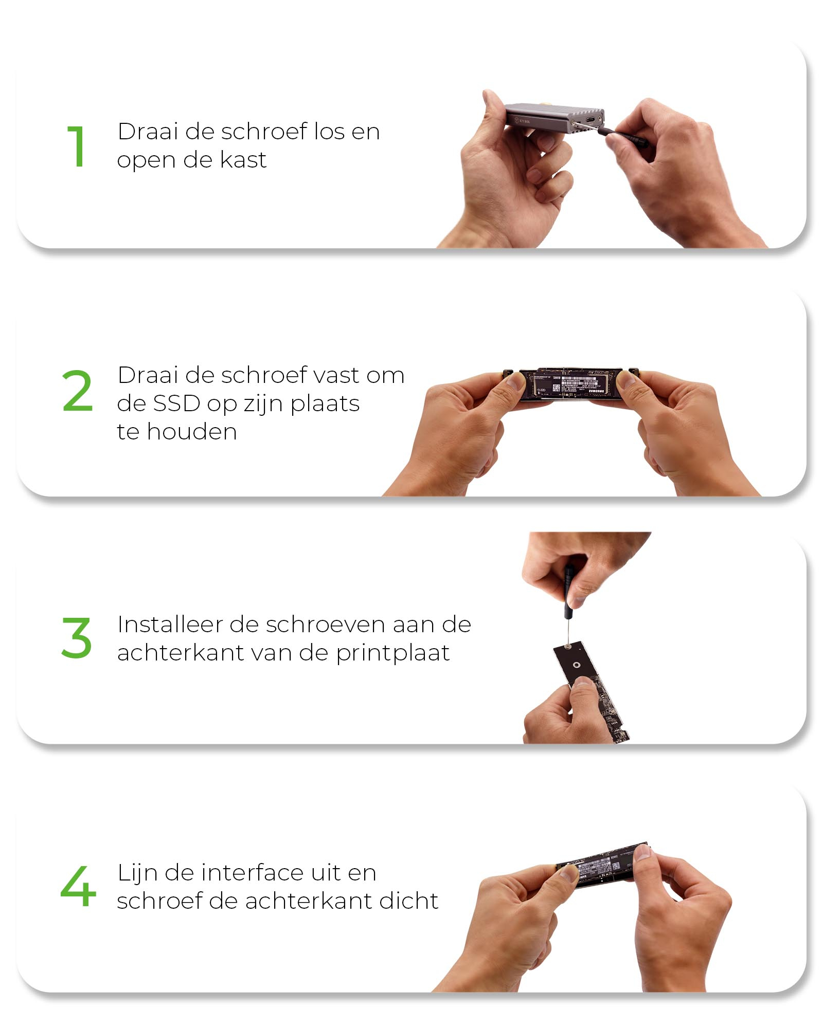 ICY BOX IB-1817M-C31 SDD-behuizing Grijs M.2 - Afbeelding 4