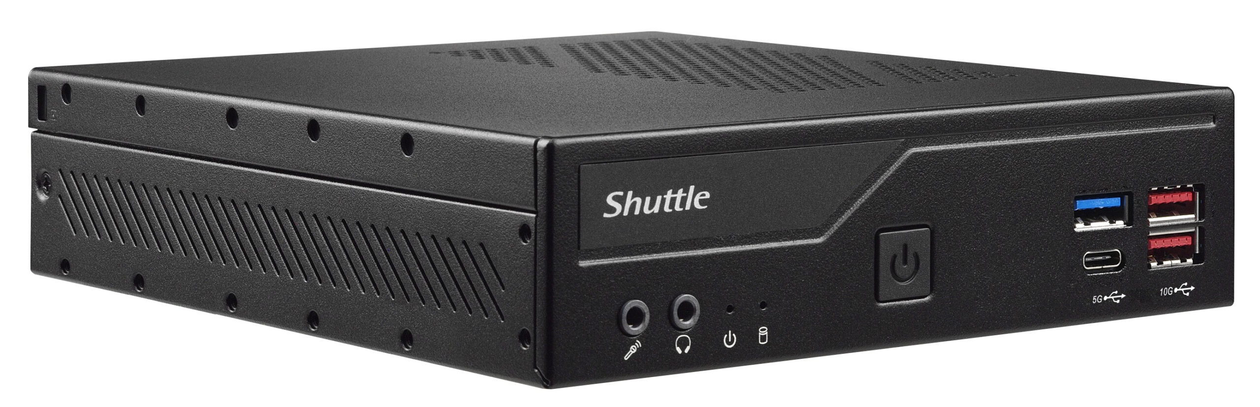 Shuttle Slim PC DH670V2 , S1700, 2x HDMI, 2x DP , 2x 2.5G LAN, 2x COM, 8x USB, 1x 2.5", 2x M.2, 24/7 permanent gebruik, incl. VESA - Afbeelding 2