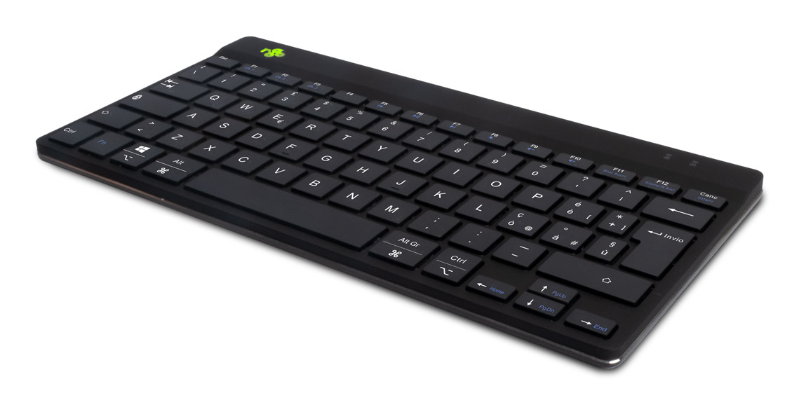 R-Go Tools Ergonomisch toetsenbord R-Go Compact Break, compact toetsenbord met pauzesoftware, QWERTY (IT), Bluetooth, zwart