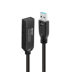 Lindy 43376 USB-kabel USB 3.2 Gen 1 (3.1 Gen 1) 10 m USB A USB C Zwart