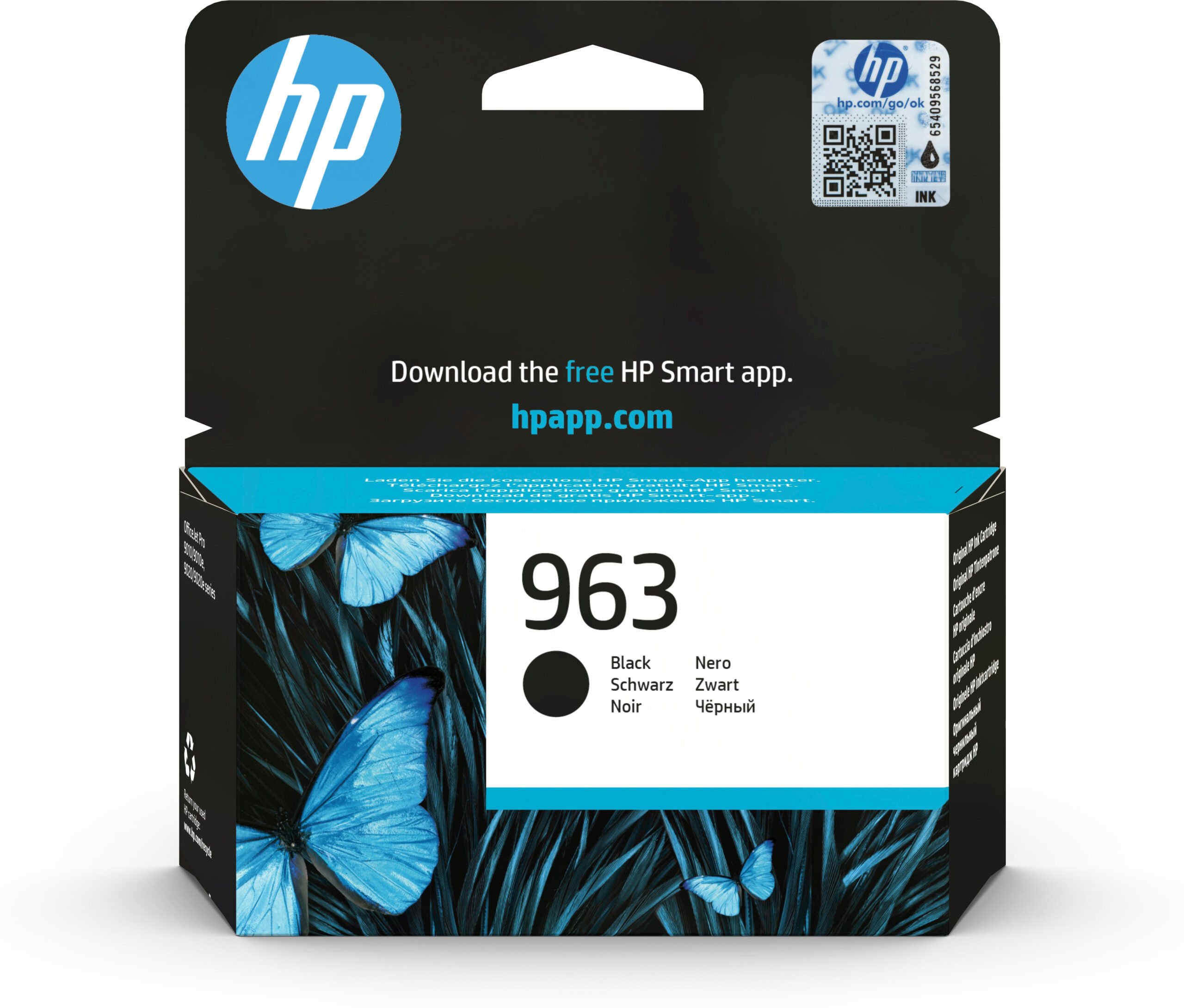 HP 963 originele zwarte inktcartridge - Afbeelding 2