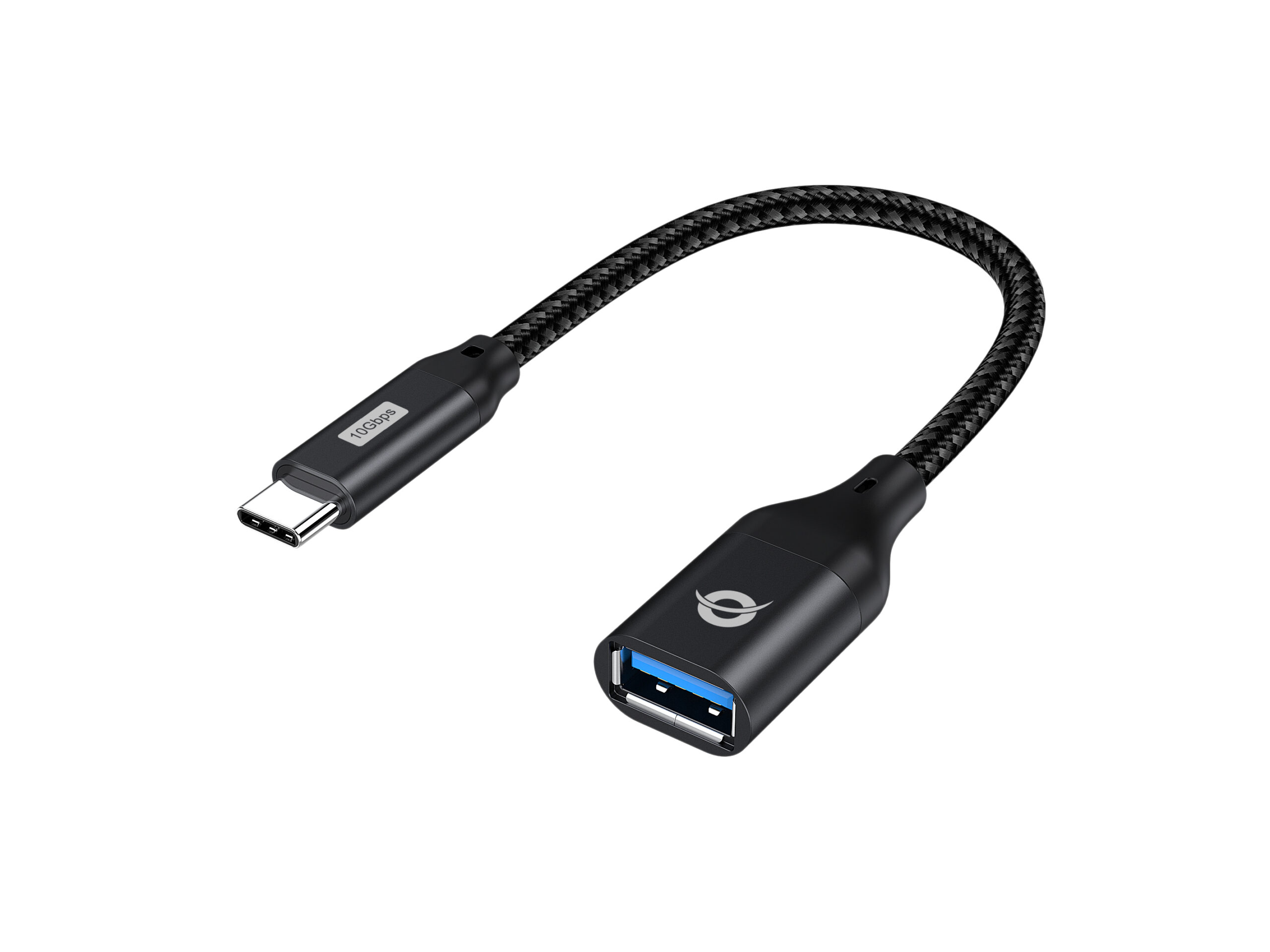 Conceptronic ABBY18B tussenstuk voor kabels USB-C USB-A Zwart - Afbeelding 2