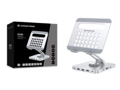 Conceptronic DONN26G Tabletstandaard met 8-in-1 dockingstation, 360° draaibare voet, opvouwbaar, in hoogte verstelbaar - Afbeelding 6