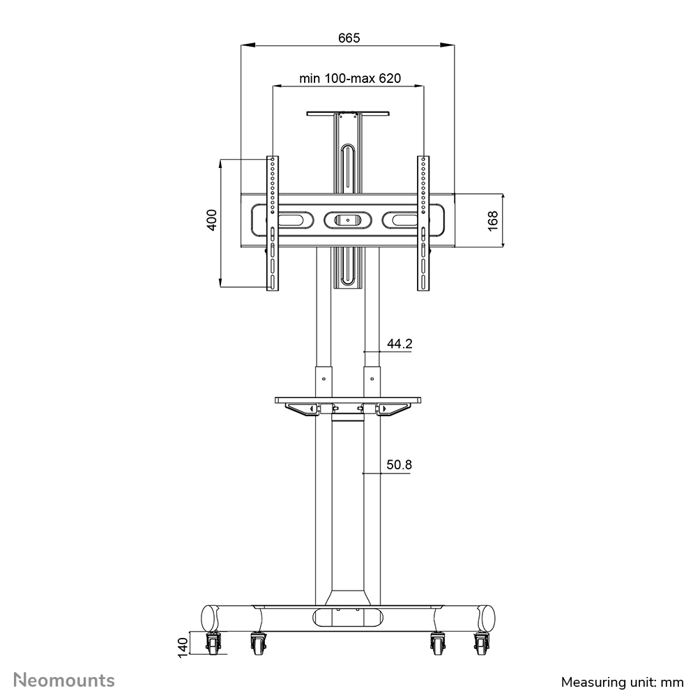 Neomounts NM-M1700BLACK TV trolley 32-75" - Afbeelding 15