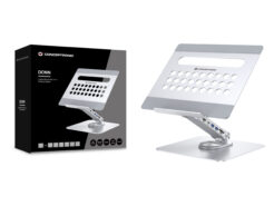 Conceptronic DONN27G Laptopstandaard met 7-in-1 dockingstation, 360° draaibare voet, opvouwbaar, in hoogte verstelbaar - Afbeelding 9