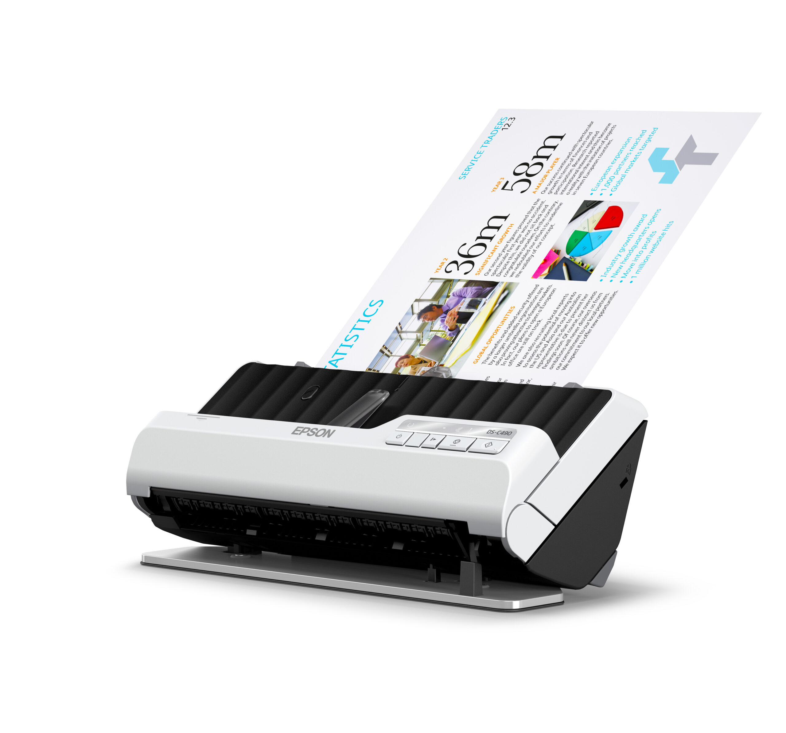 Epson DS-C490 Scanner met ADF + invoer voor losse vellen 600 x 600 DPI A4 Zwart, Wit - Afbeelding 12