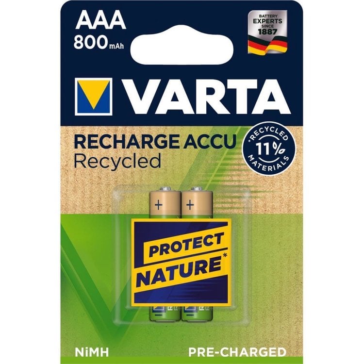 Varta accu RECHARGE Recycled AAA HR03 800mAh 2St.
