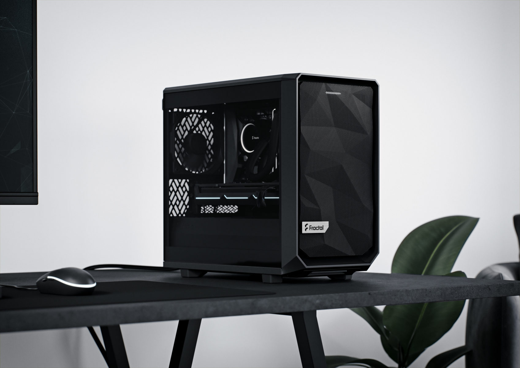 FRACTAL DESIGN Behuizing Meshify 2 Nano White TG Clear Tint