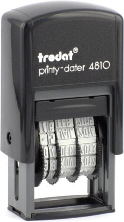 trodat Datumstempel Printy NL schw + Kissen schw 4810