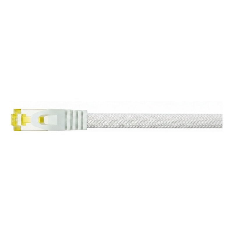 Python Patchkabel m. Cat.7 Rohkabel Nylongefl. weiß 1m