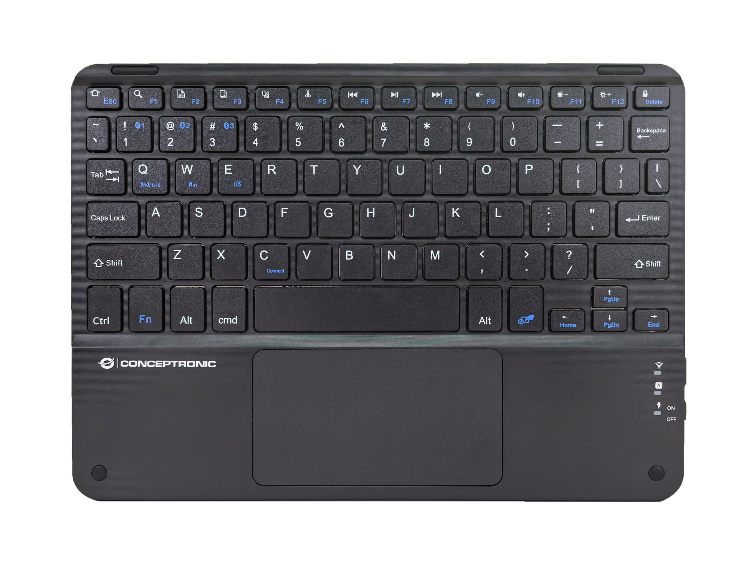 Conceptronic TOBIN01BUS toetsenbord Universeel Bluetooth QWERTY Amerikaans Engels Zwart - Afbeelding 2
