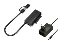 Conceptronic ABBY21B tussenstuk voor kabels USB Type-A SATA 22-pin Zwart