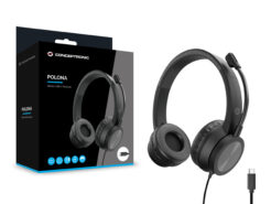 Conceptronic POLONA05BC hoofdtelefoon/headset Bedraad Hoofdband Kantoor/callcenter USB Type-C Zwart - Afbeelding 8