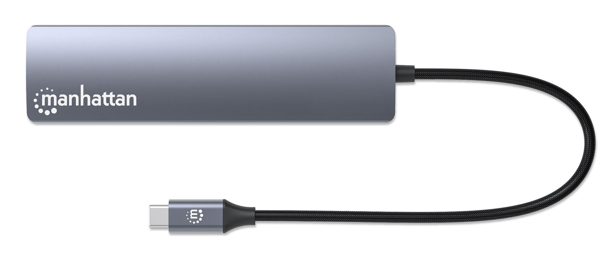 Manhattan USB-C dock/hub met kaartlezer, poorten (5): Ethernet, HDMI, USB-A (2×) en USB-C, met Power Delivery (PD) 100 W - vereist een externe USB-C-lader (niet inbegrepen). USB-gevoed (geen externe voeding vereist) wanneer PD niet wordt gebruikt - Afbeelding 4