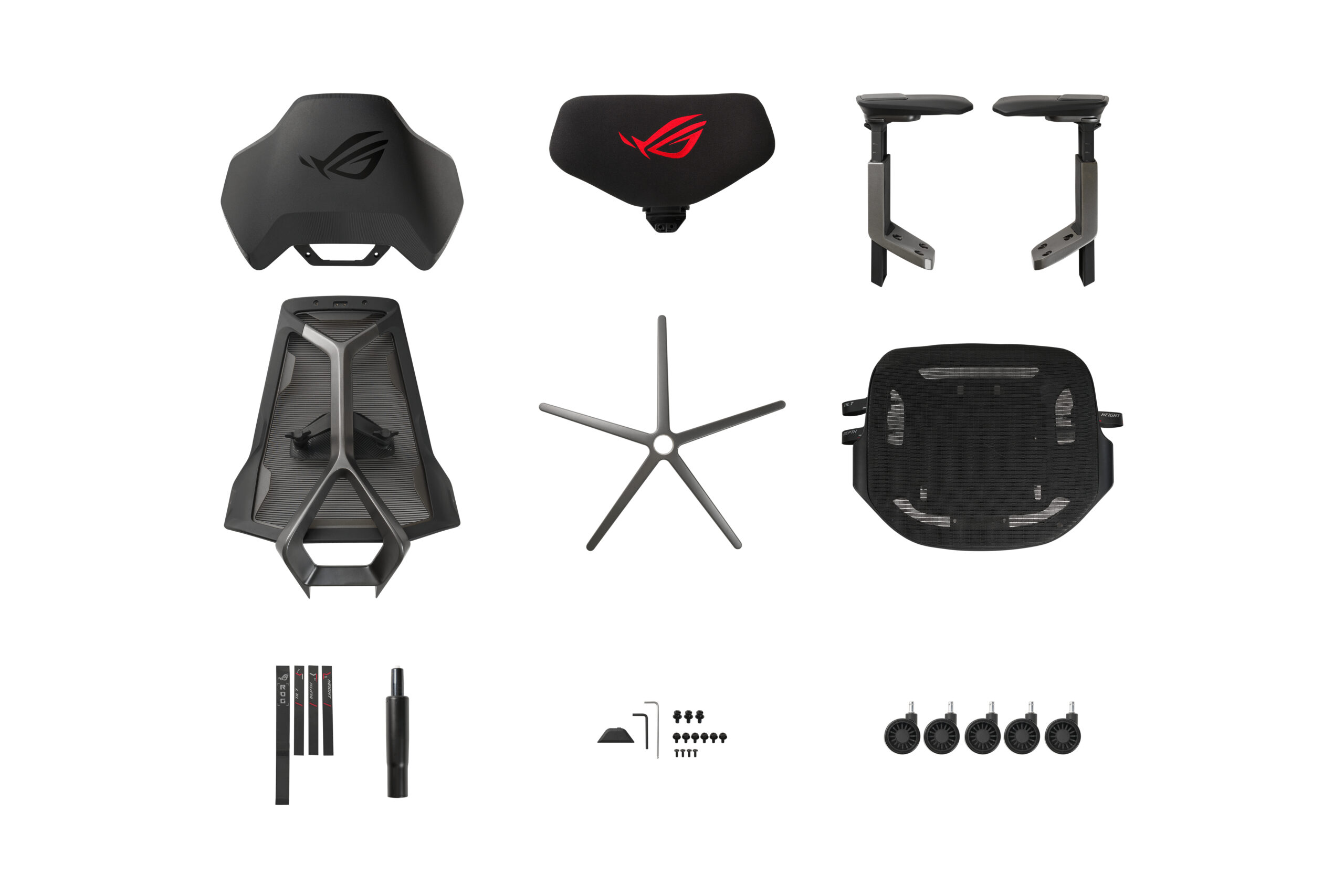 ASUS ROG Destrier Ergo Zitgedeelte van mesh Rugsteun van gaas - Afbeelding 11