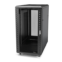StarTech.com 4 Post 22U Netwerkkast, Vergrendelbare 19" Patchkast voor Computer / AV / IT / Data Apparatuur, Server Rack voor Bureau/Thuis met Wielen & Verstelbare Montagerails - Afbeelding 4