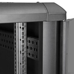 StarTech.com 4 Post 22U Netwerkkast, Vergrendelbare 19" Patchkast voor Computer / AV / IT / Data Apparatuur, Server Rack voor Bureau/Thuis met Wielen & Verstelbare Montagerails