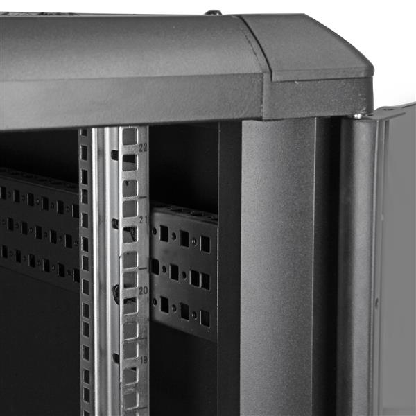 StarTech.com 4 Post 22U Netwerkkast, Vergrendelbare 19" Patchkast voor Computer / AV / IT / Data Apparatuur, Server Rack voor Bureau/Thuis met Wielen & Verstelbare Montagerails