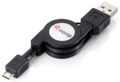 Equip 128595 USB 2.0 Intrekbare Kabel Type A Male naar Micro-B, 1,0m - Afbeelding 2