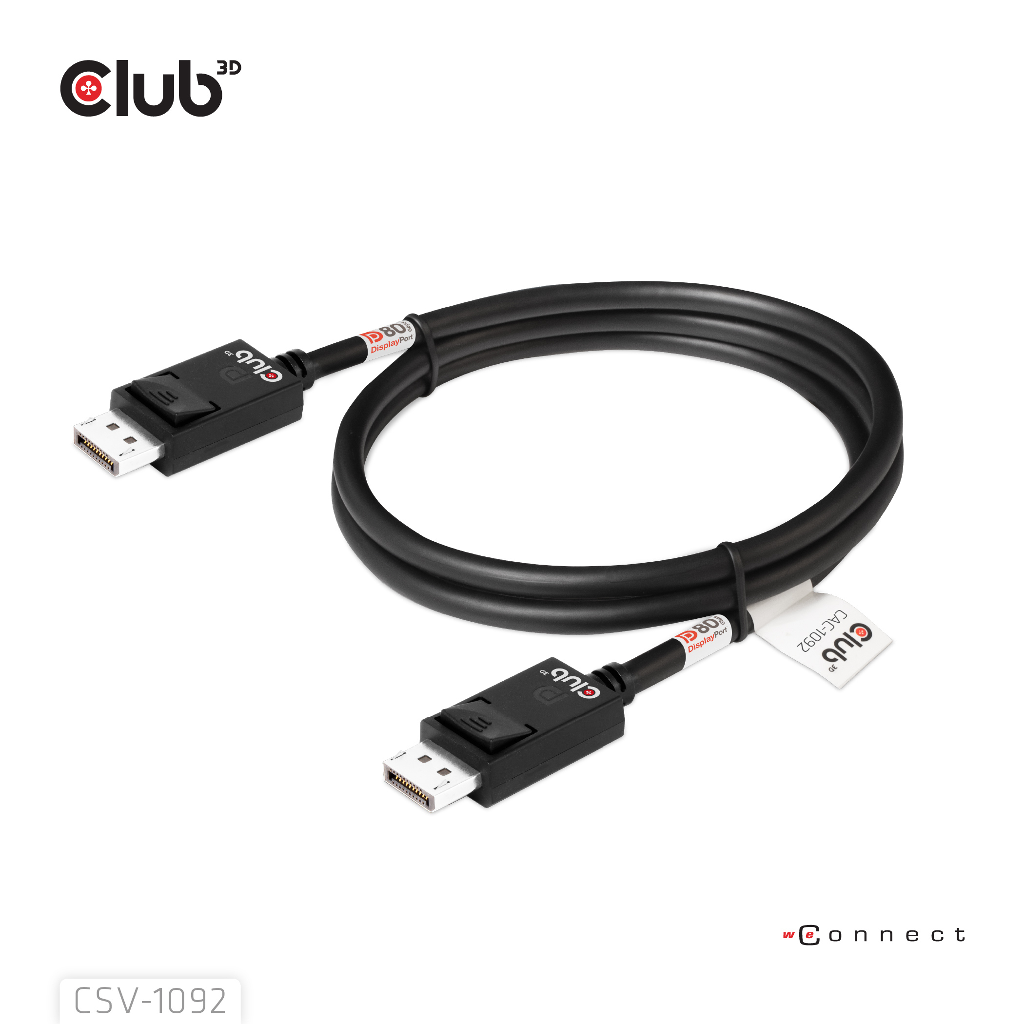 CLUB3D DisplayPort™ 2.1 Bi-Directional VESA DP80 Gecertificeerde kabel 4K240Hz, 8K60Hz or 10K60Hz M/M 1.6m/ Next-Gen Gaming - Afbeelding 9