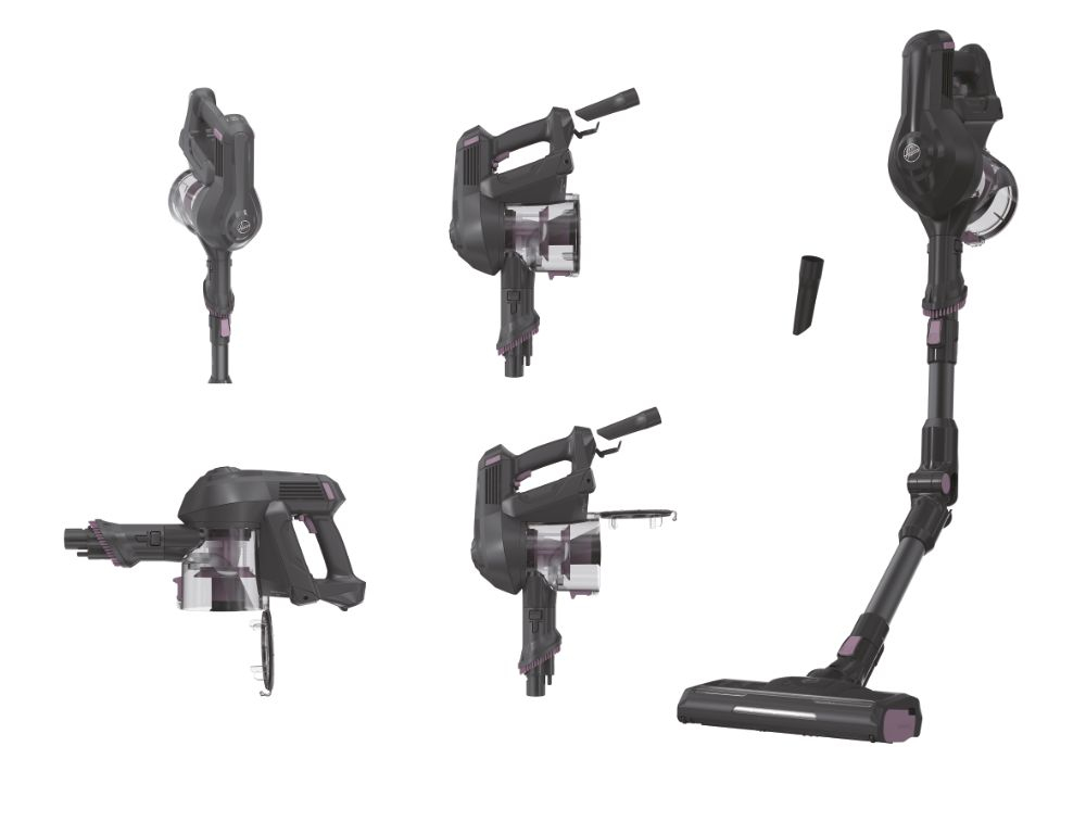 Hoover HF1 HF103X 011 Steelstofzuiger Batterij/Accu Droog Zakloos 0,9 l 170 W Titanium - Afbeelding 47