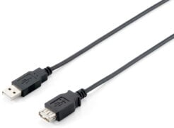 Equip 128850 USB 2.0 Type A Verlengkabel Male naar Female, 1.8m , Zwart - Afbeelding 2