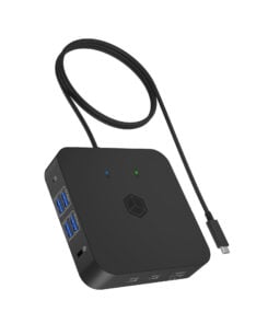 ICY BOX IB-DK4090-C Docking USB 3.2 Gen 2 (3.1 Gen 1) Type-C Zwart