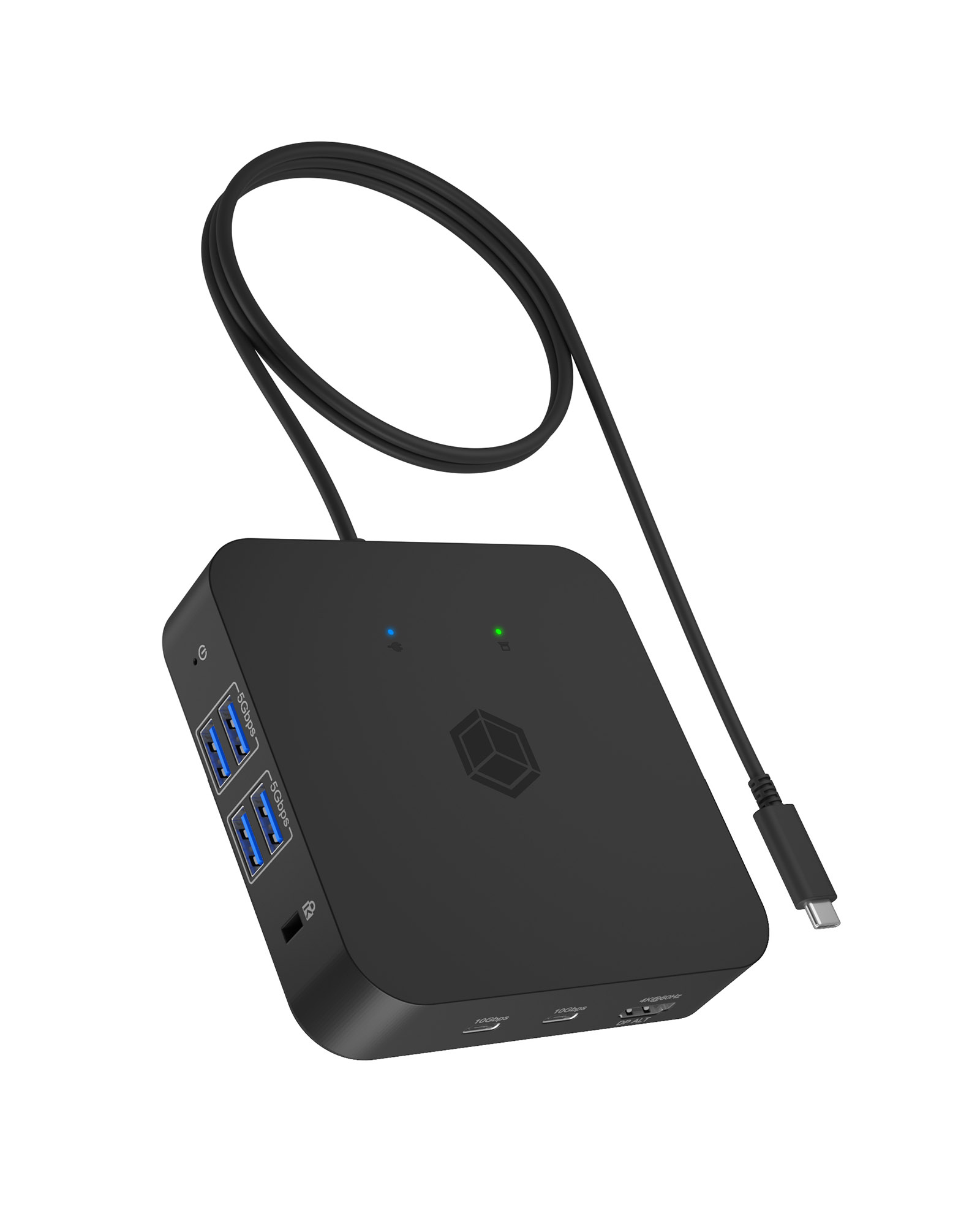 ICY BOX IB-DK4090-C Docking USB 3.2 Gen 2 (3.1 Gen 1) Type-C Zwart
