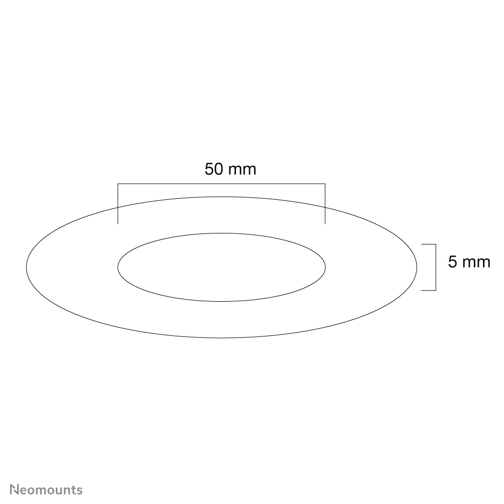 Neomounts FPMA-CRW5HM Afdekrozet - diam. 50 mm - Afbeelding 3