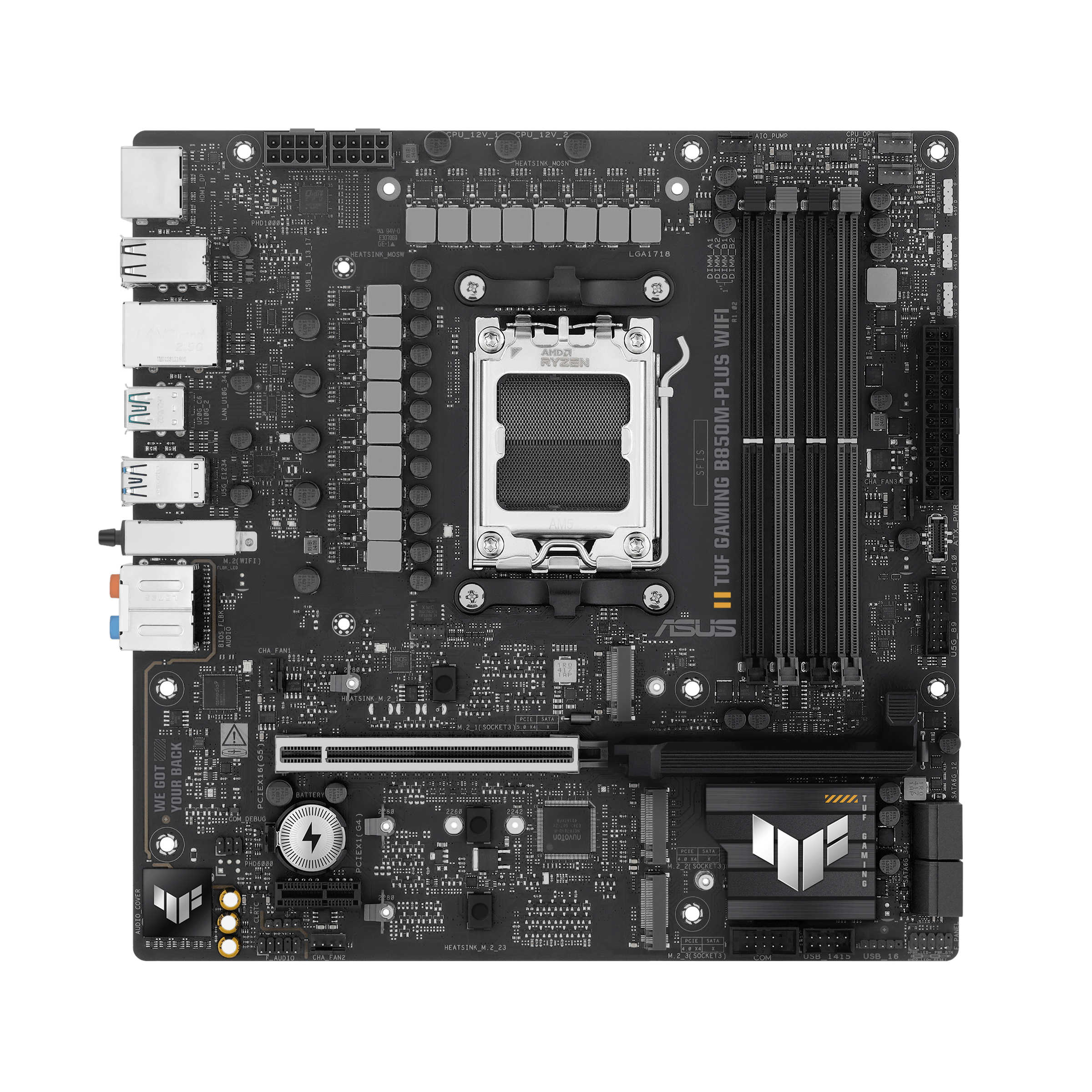 ASUS TUF GAMING B850M-PLUS WIFI AMD B850 Socket AM5 micro ATX - Afbeelding 2
