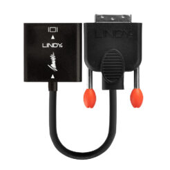 Lindy 38189 video kabel adapter 0,1 m DVI-D VGA (D-Sub) Zwart - Afbeelding 3