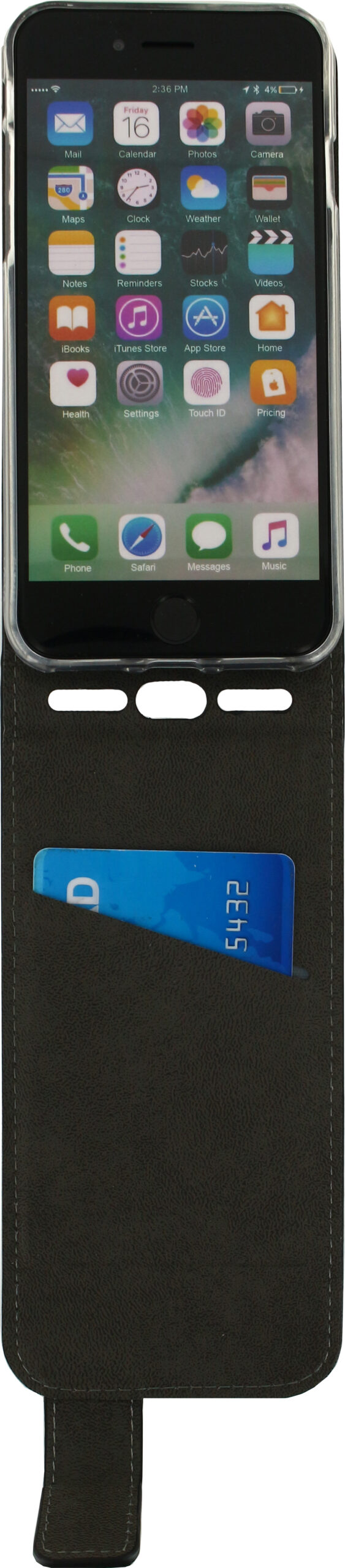 Mobilize Classic Gelly Flip Case Apple iPhone 6/6S/7/8/SE (2020/2022) Black - Afbeelding 2