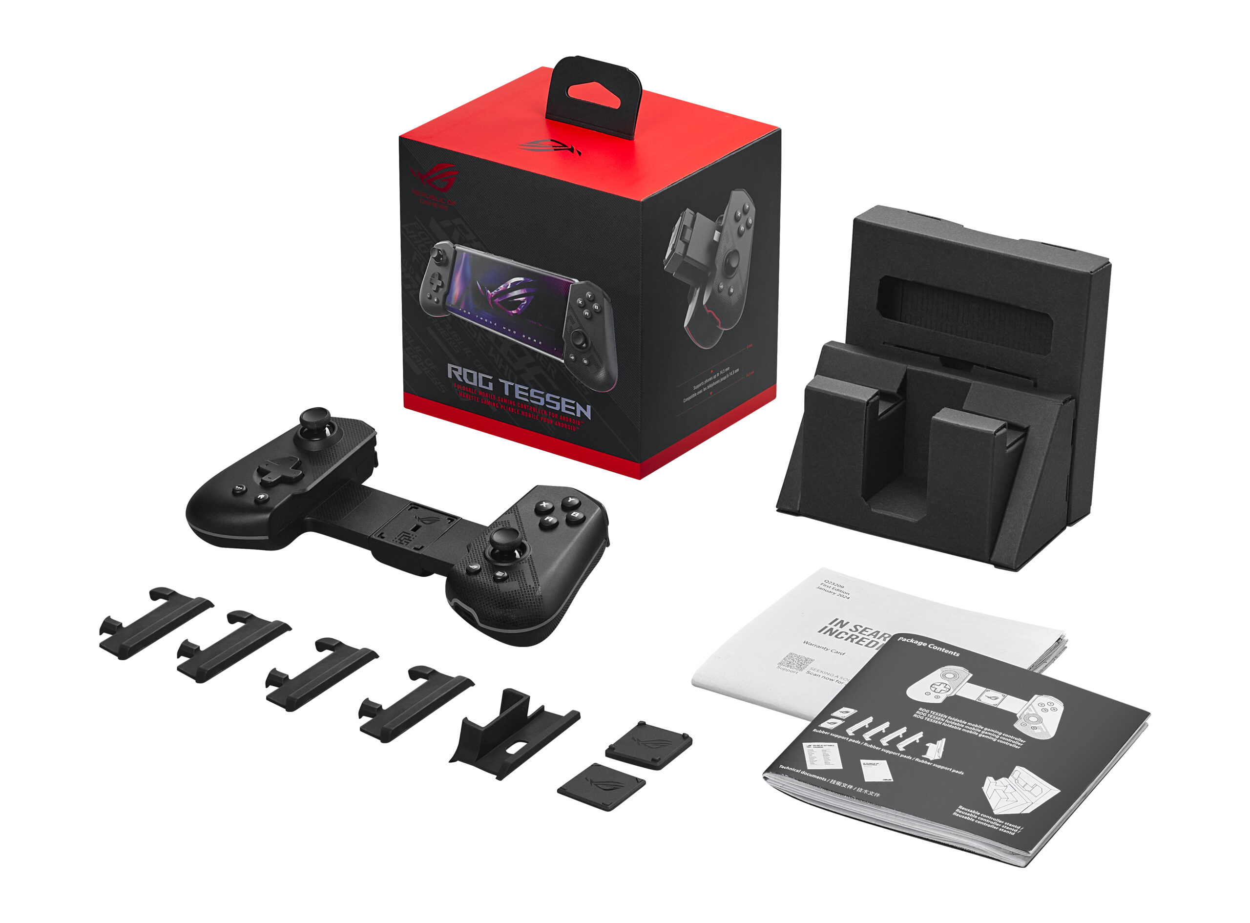 ASUS ROG Tessen Zwart, Grijs USB 3.2 Gen 1 (3.1 Gen 1) Gamepad Analoog/digitaal Android - Afbeelding 3