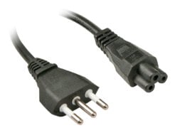 Lindy 2m, CEI23-16-VII - IEC 320 C5 Zwart C5 stekker