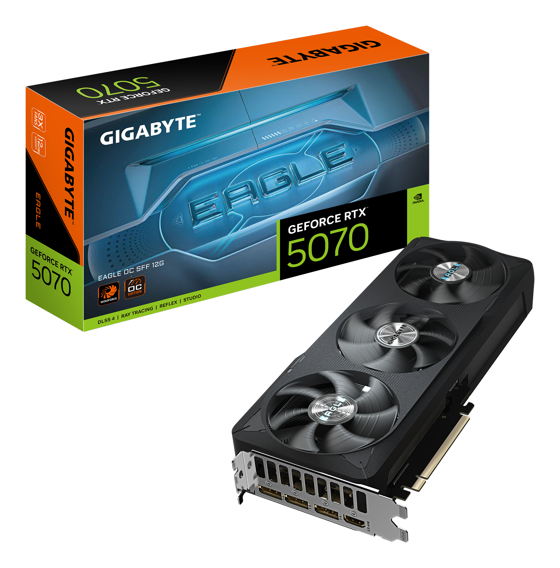 GIGABYTE GeForce RTX 5070 EAGLE OC SFF 12G NVIDIA 12 GB GDDR7 - Afbeelding 2