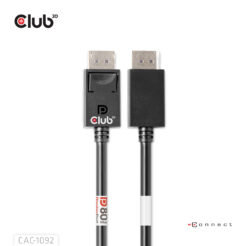 CLUB3D DisplayPort™ 2.1 Bi-Directional VESA DP80 Gecertificeerde kabel 4K240Hz, 8K60Hz or 10K60Hz M/M 1.6m/ Next-Gen Gaming - Afbeelding 8