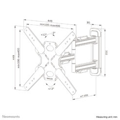 Neomounts WL40S-850BL14 TV-beugel wand 40-65" - full motion - snelle installatie - Afbeelding 21