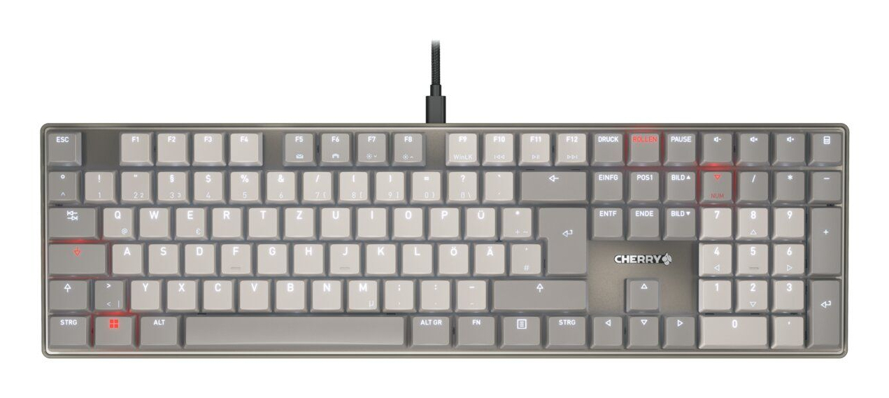 CHERRY KC 500 MX LP toetsenbord Thuis/Werk USB QWERTZ Duits Grijs - Afbeelding 2