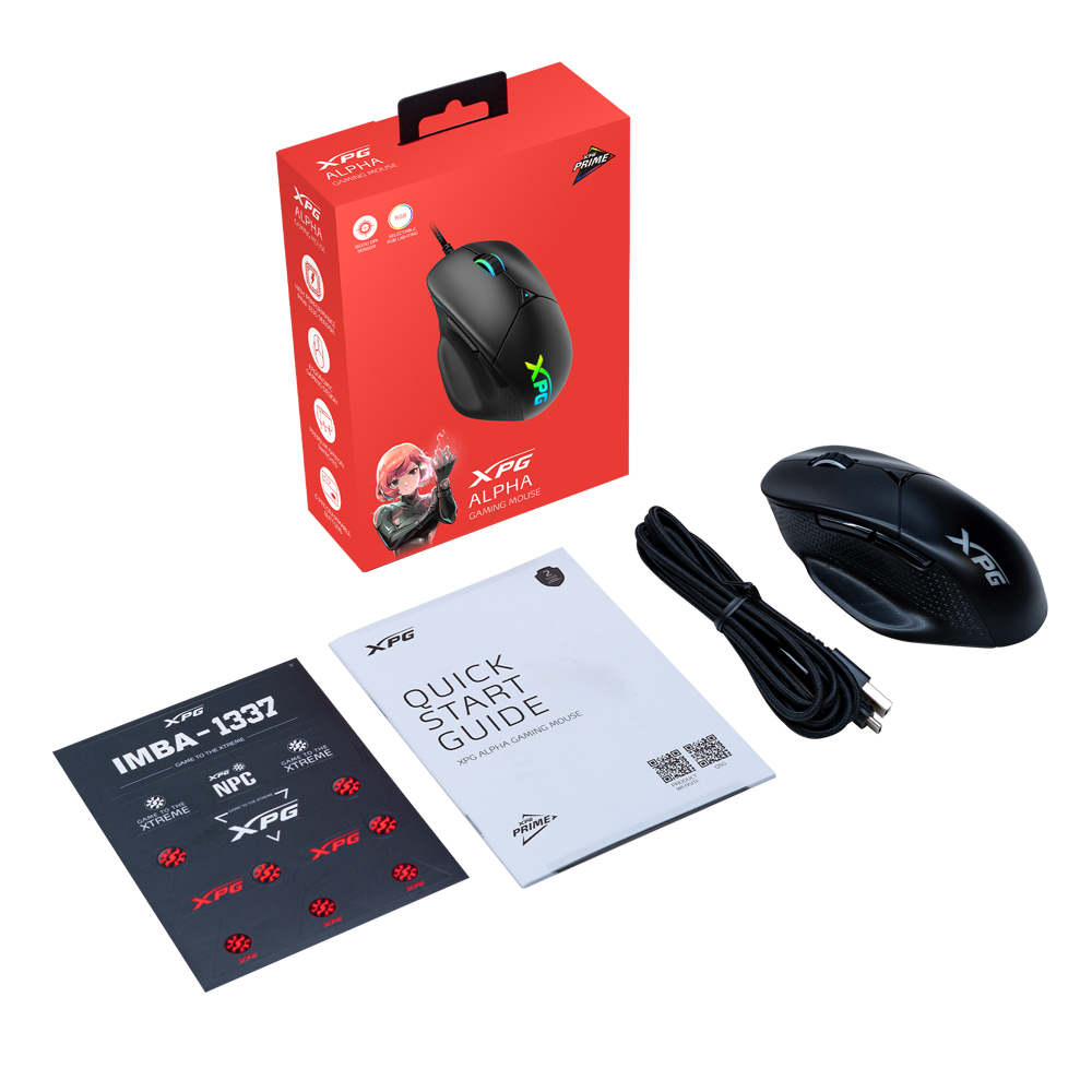 XPG ALPHA muis Gamen Rechtshandig USB Type-C Optisch 16000 DPI - Afbeelding 6