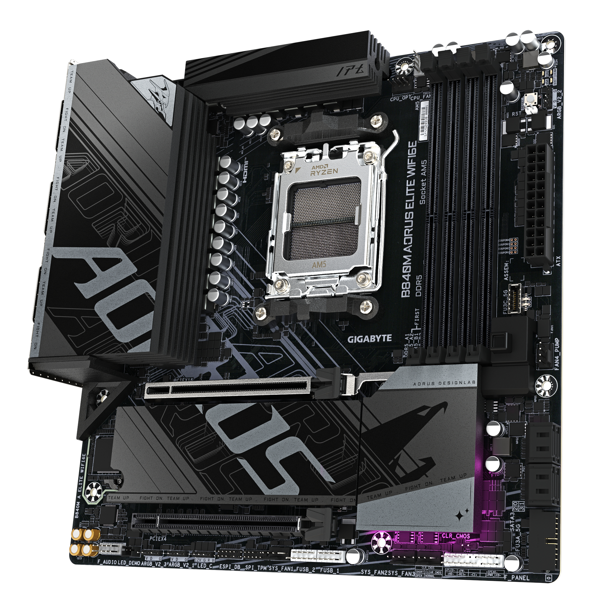 GIGABYTE B840M AORUS ELITE WIFI6E AMD B840 Socket AM5 micro ATX - Afbeelding 5